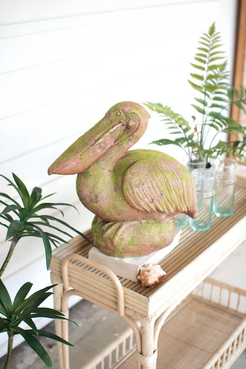 Faux concrete pelican