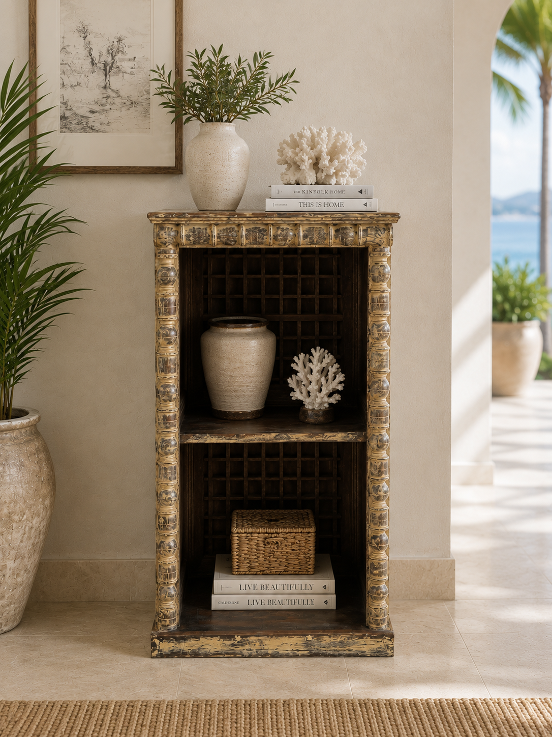 Jaipur spindle display bookshelf