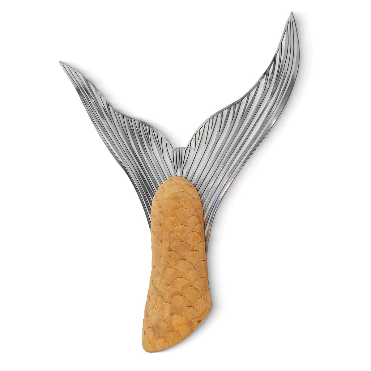 Tarpon tail wall hook (stainless steel and suar wood), additional view 2
