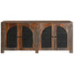 Halifax Brown/ Greystone 4-Door Credenza Coast2Coast