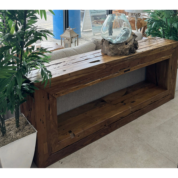 Recycled Teak Frame Console 80” Broward Design Center