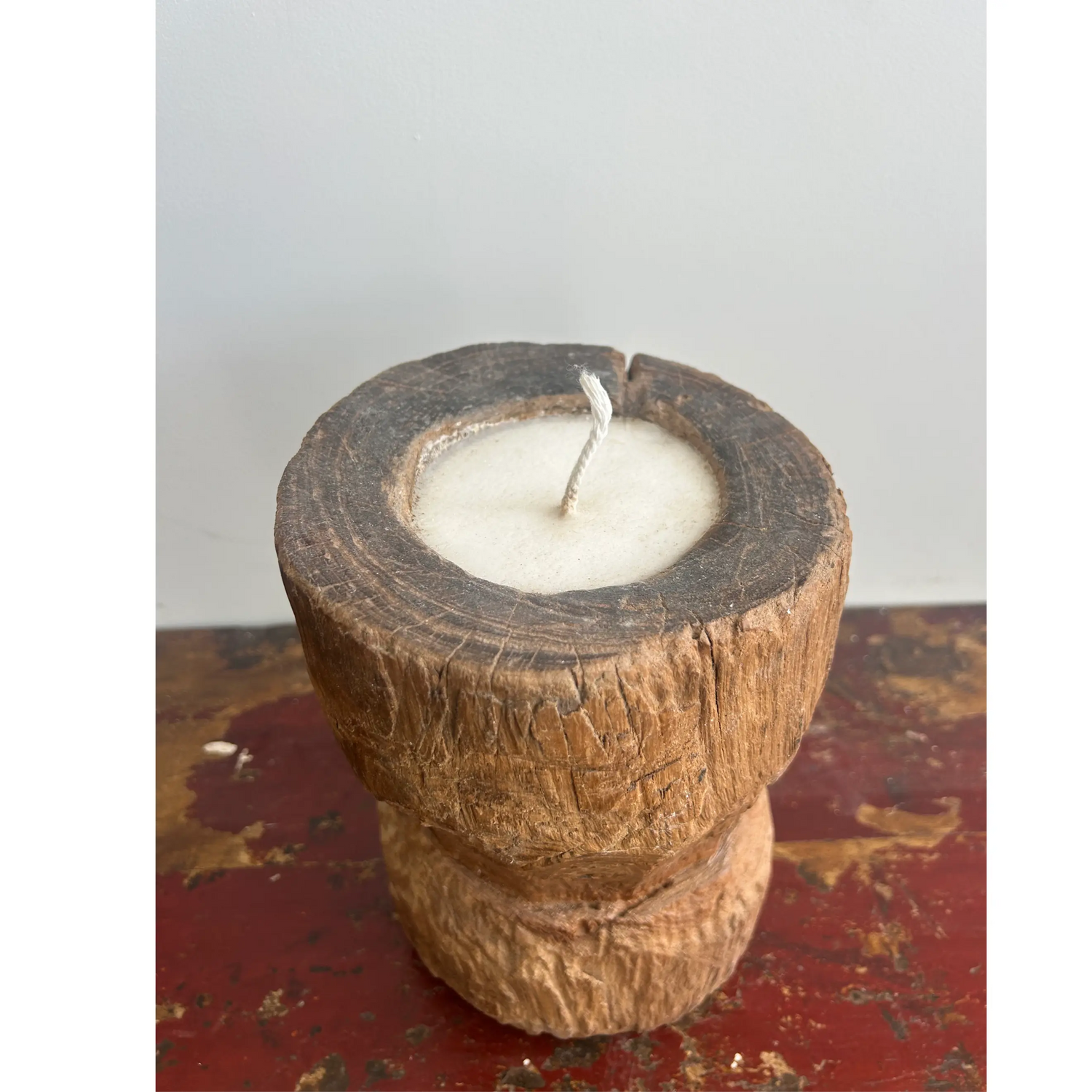 Candle in Natural Teak Broward Design Center