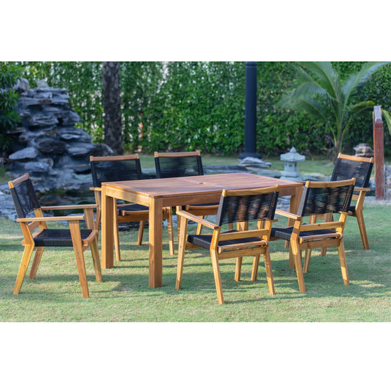 Laguna 7-Piece Rectangular Dining Set Pelican reef