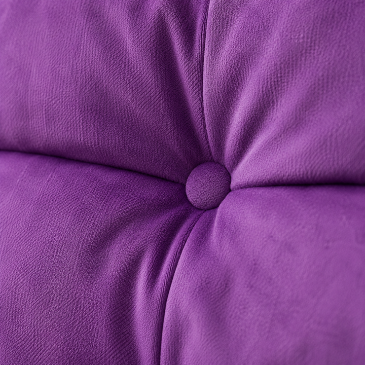 Velvet purple lounge chair, additional view 2