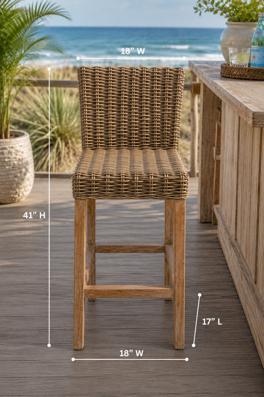 Key Largo Rattan Bar Stool Broward Design Center