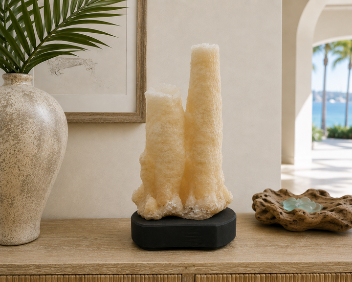 Natural crystal sculpture