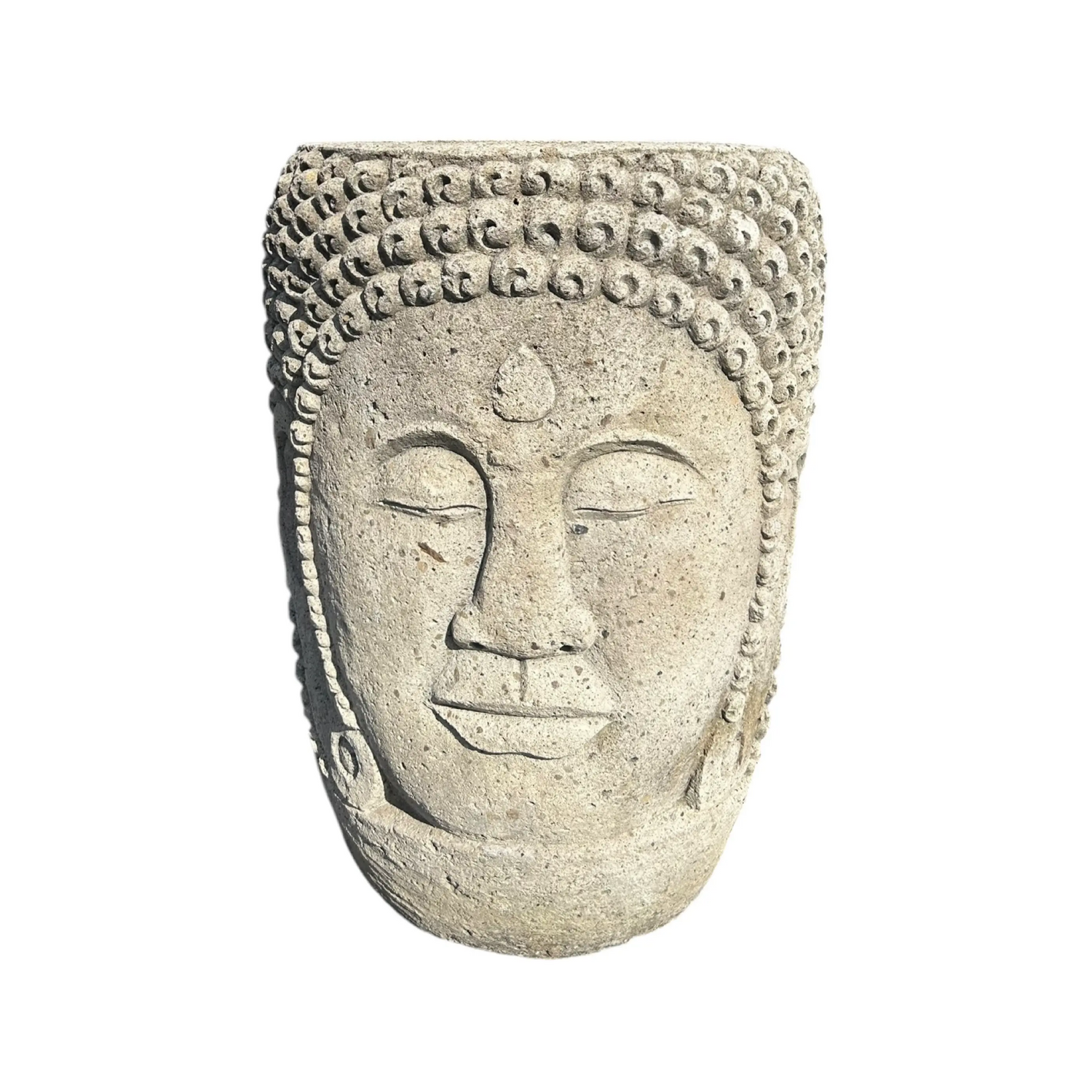 Stone Buddha Face Pot The Broward Design Center