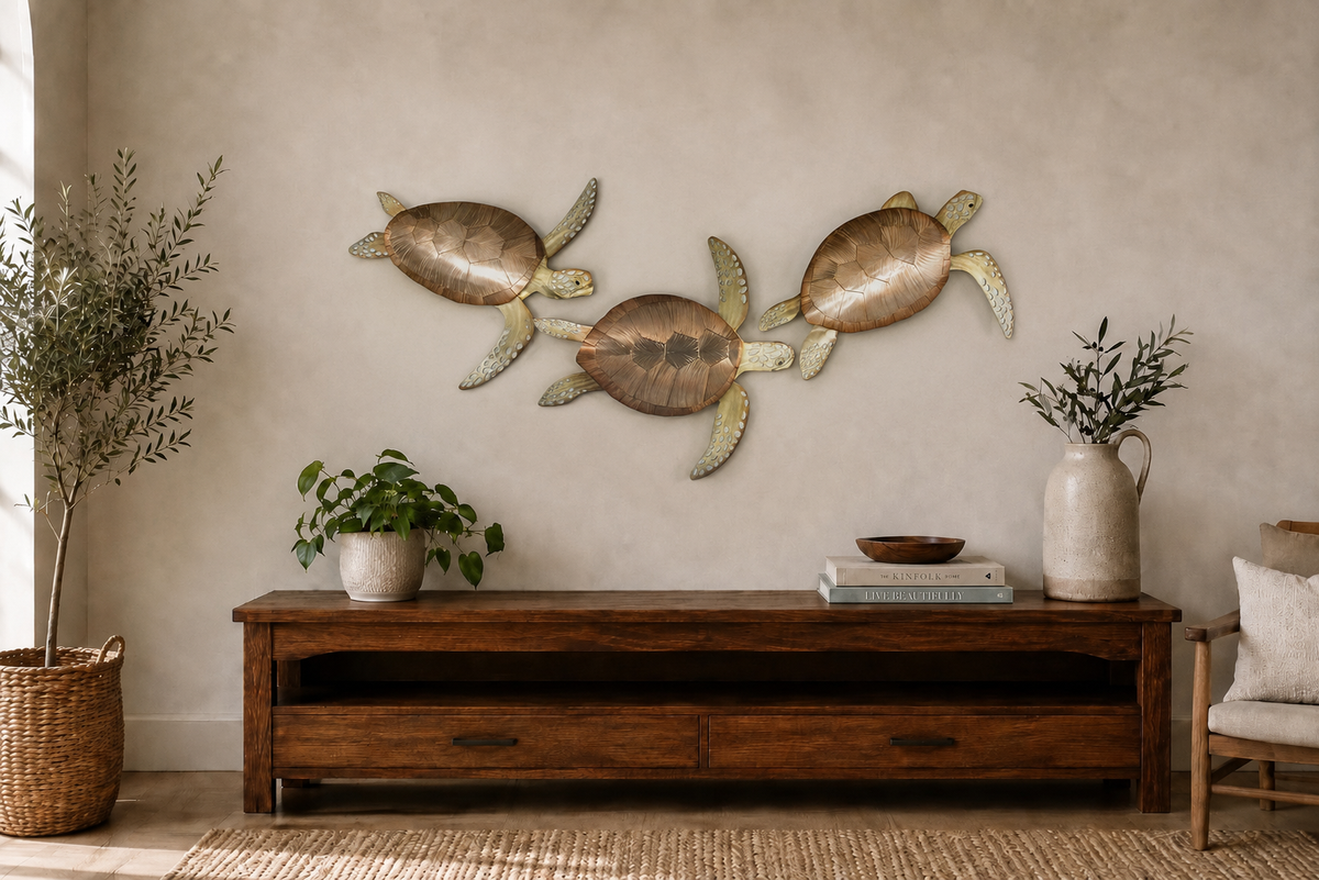 Sea Turtle Frolic (3 turtles/stainless)