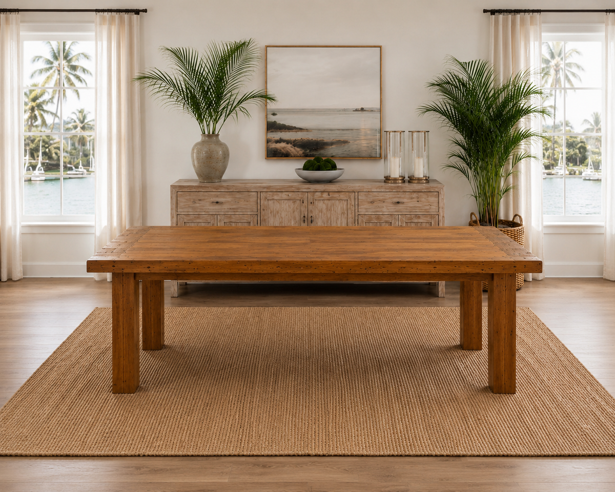 Recycled teak dining table 79 inch x 36 inch, additional view 4