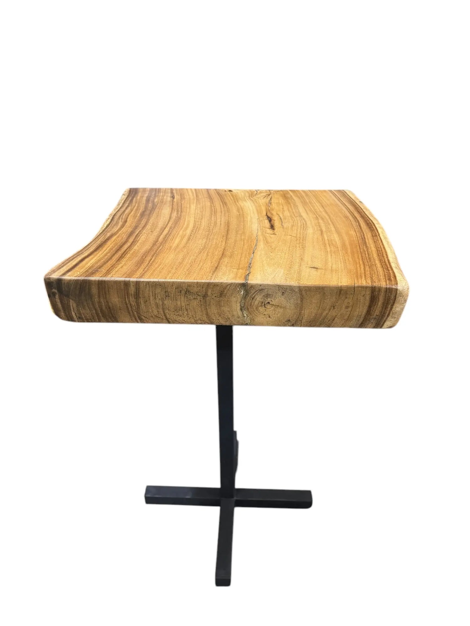 Suar Bar Table With Black Metal Base The Broward Design Center