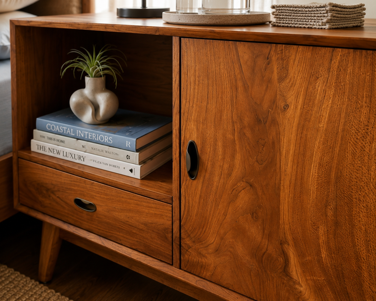 Recycled teak TV cabinet, additional view 2
