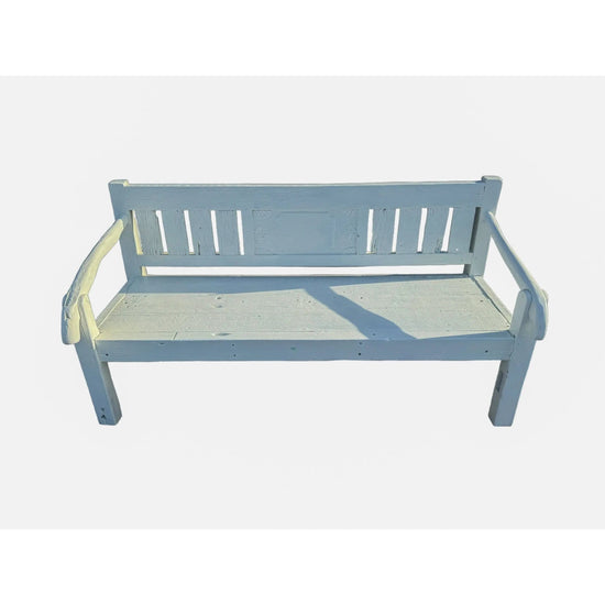 Teak Bench Painted White Broward Design Center