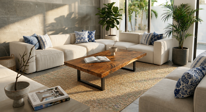 Suar slab coffee table 60 inch x 35 inch