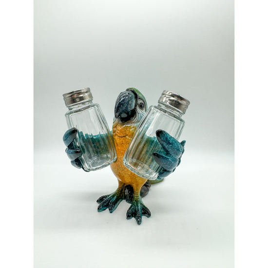 Parrot Salt & Pepper Shaker (Blue) Broward Design Center