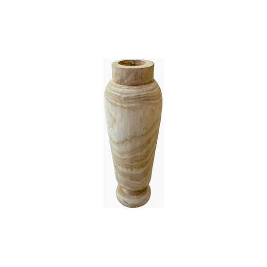 Tall Wooden Vase - Broward Design Center