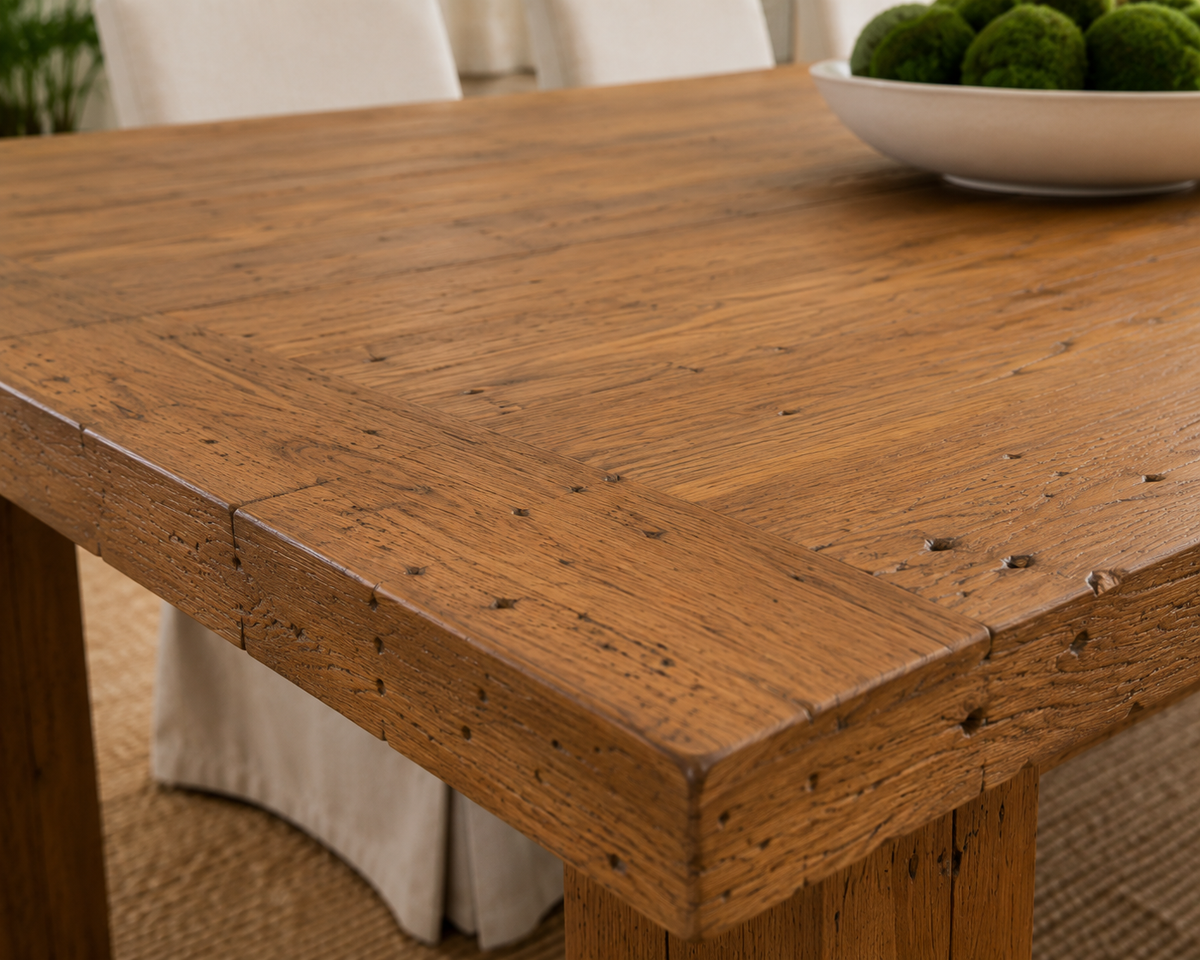 Recycled teak dining table 79 inch x 36 inch, additional view 2