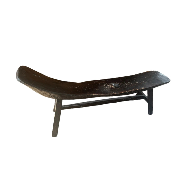 66” Black Teak Bench The Broward Design Center