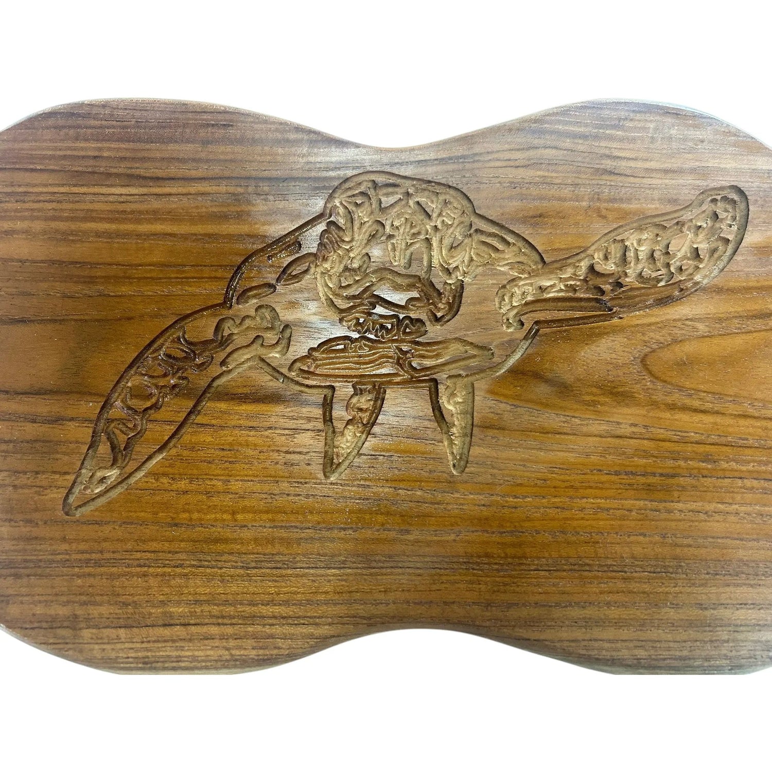 Teak Cutting Board with Carved SeaTurtle Broward Design Center