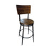 Teak Barstool with Black Metal Legs Broward Design Center