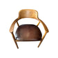 Teak Dining Chair w/ Black Leather Cushion The Broward Design Center