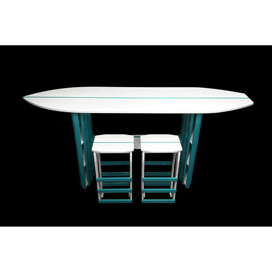 Surfboard Bar Set with Four Bar Stools Broward Design Center