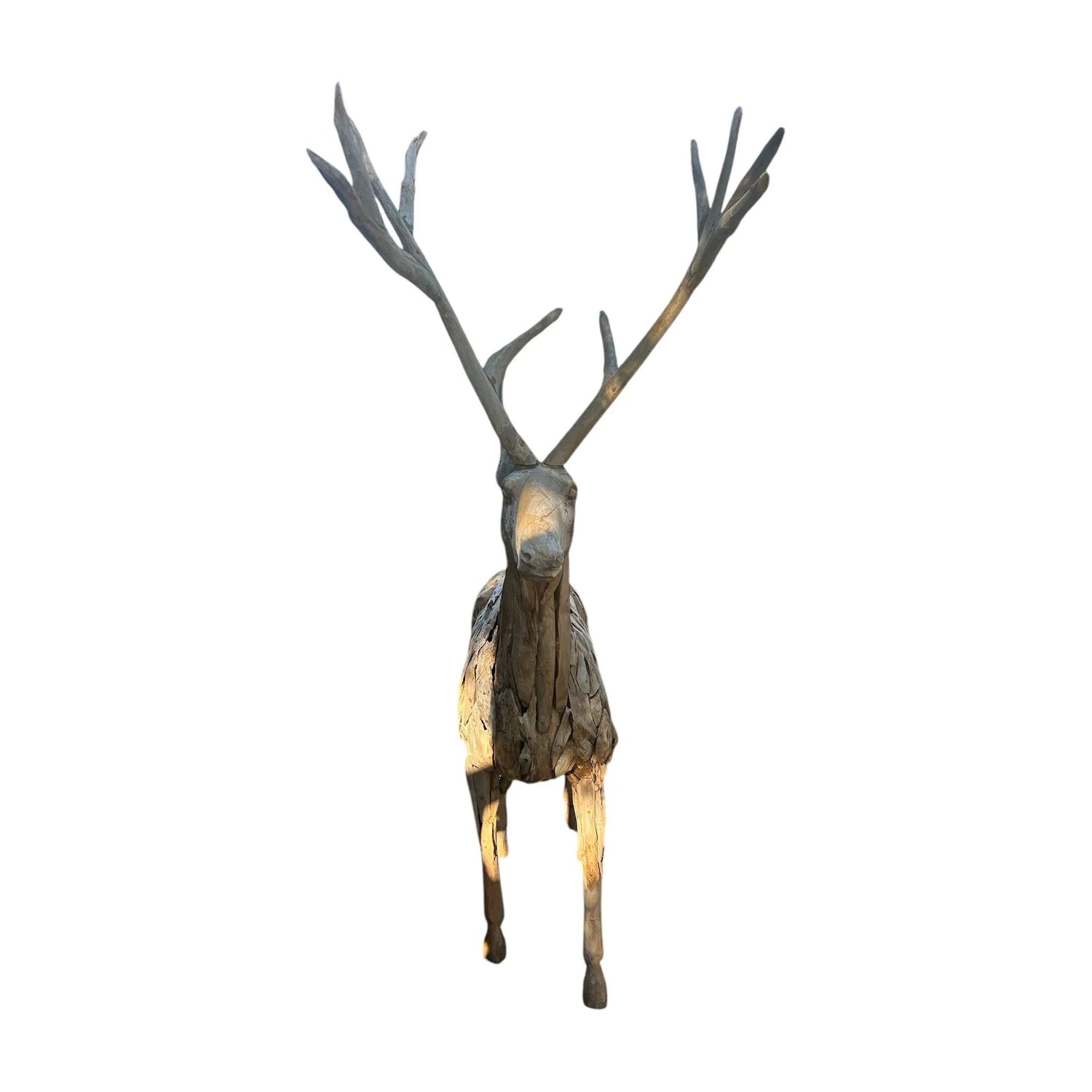 Teak Deer with Antlers Broward Design Center