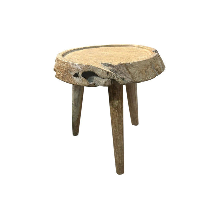 Round Teak Side Table Broward Design Center