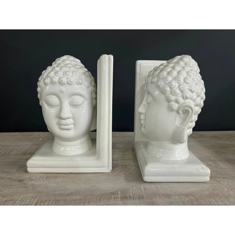 Buddha Head Book Ends (Set of 2) Broward Design Center