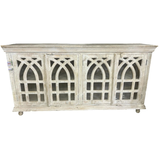 White Arched Glass Cabinet Broward Design Center