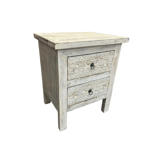 White Wash Night Stand - Broward Design Center