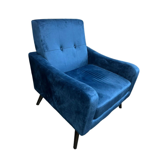 Blue Velvet Chair - Broward Design Center