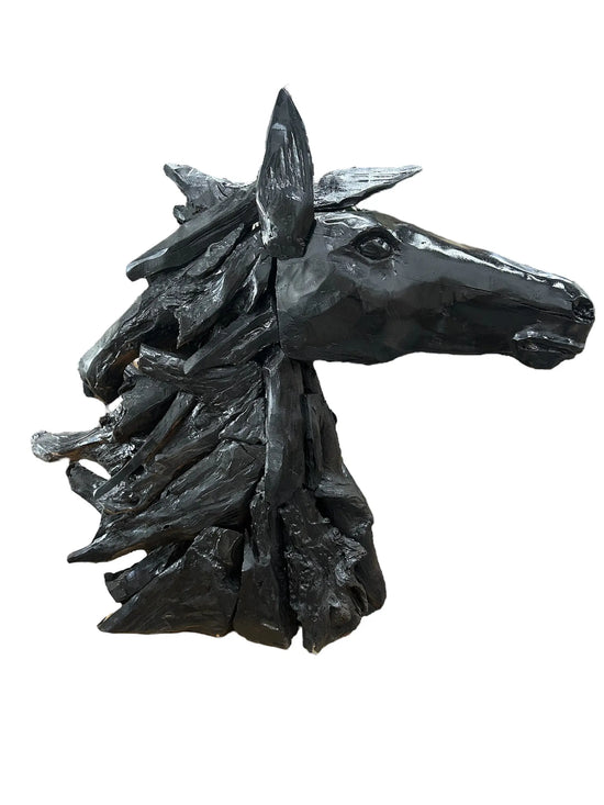 Black Teak Horse Head Broward Design Center