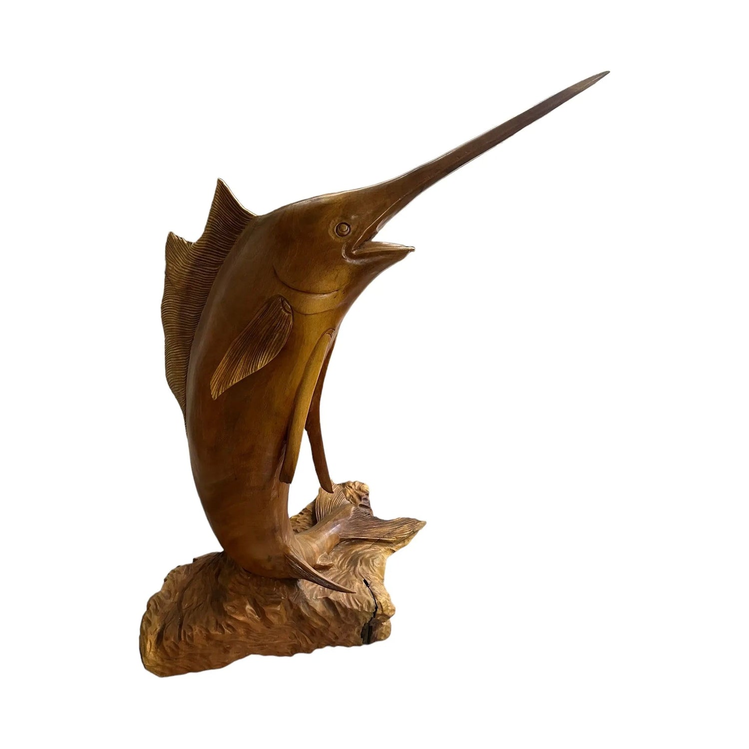 Teak Marlin Carving Broward Design Center