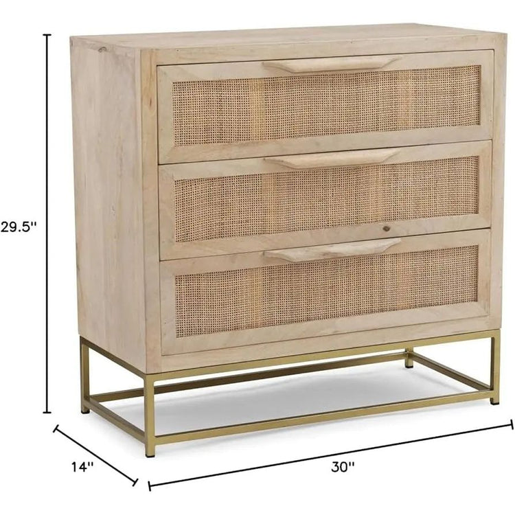 Cane 3 Drawer Rattan Cabinet Broward Design Center