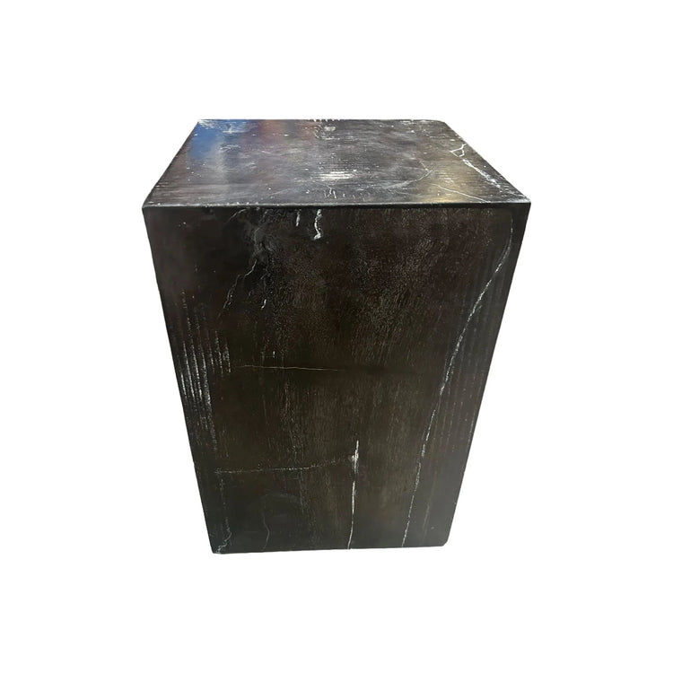 Petrified Wood Square Stool (I) Broward Design Center