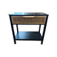 Black Rattan Side Table Broward Design Center