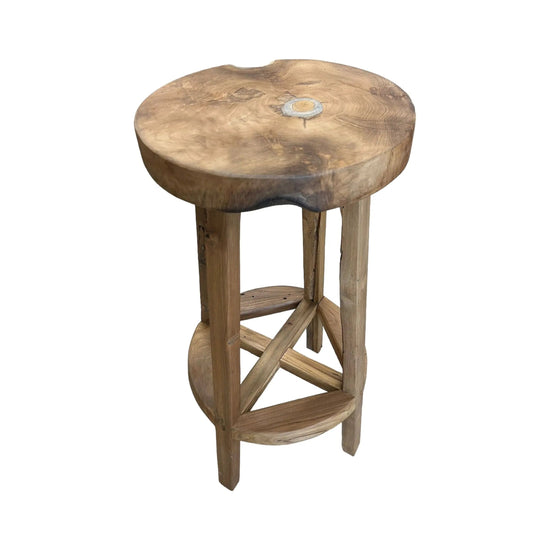 Teak Bar Stool (A) Broward Design Center