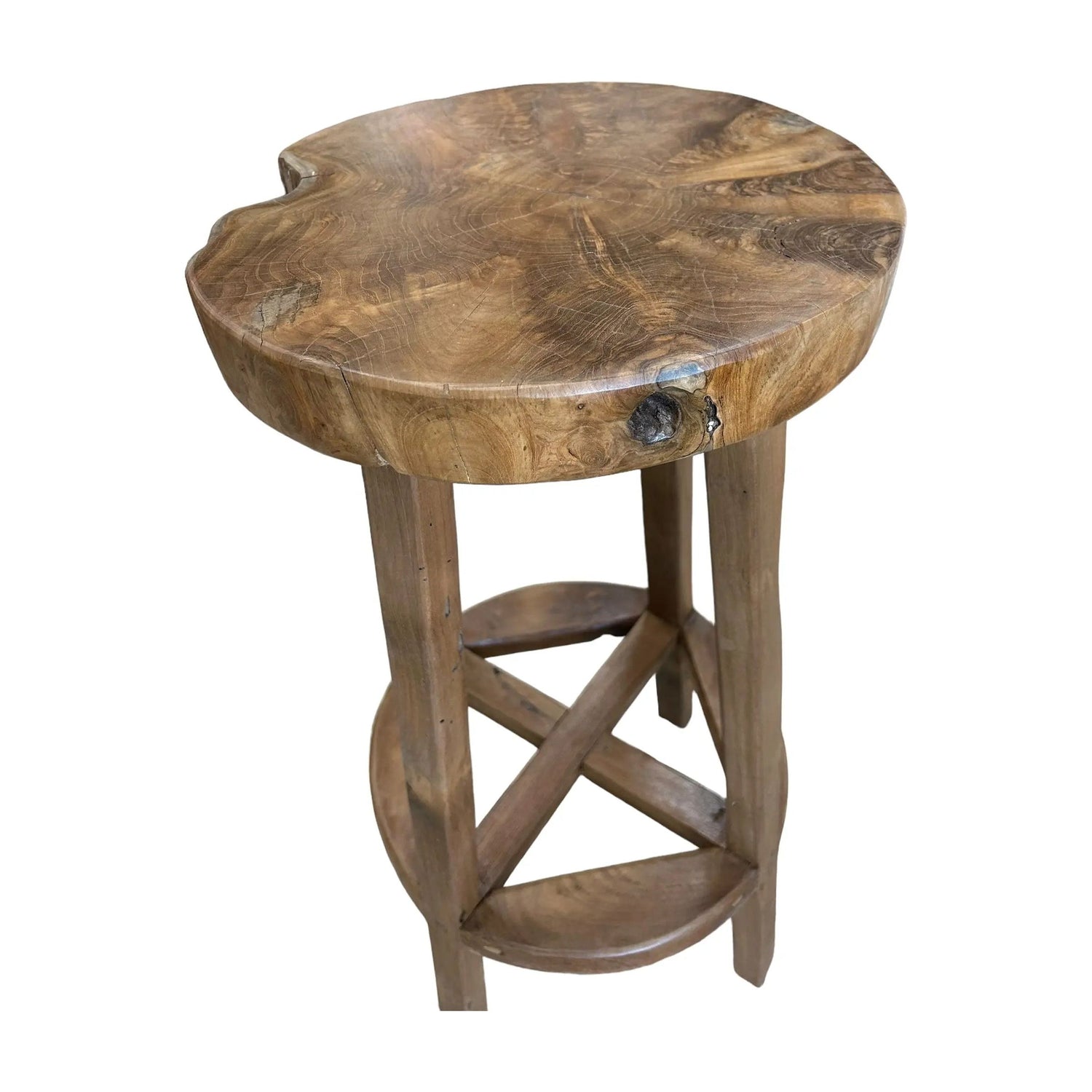 Teak Barstool (B) Broward Design Center