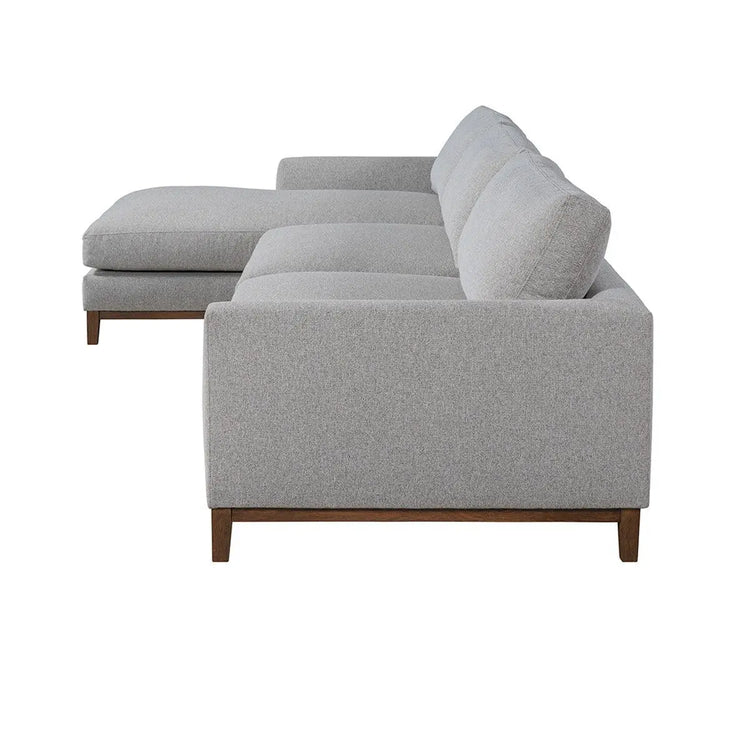 EVERETT SECTIONAL W/ LAF CHAISE GRAY Broward Design Center