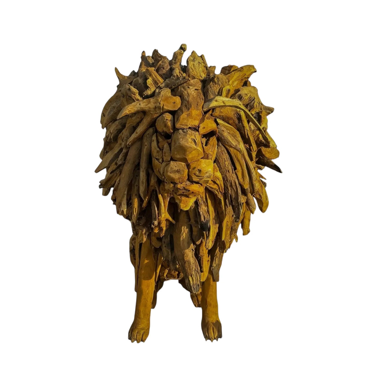 Hand Carved Teak Lion Anteak