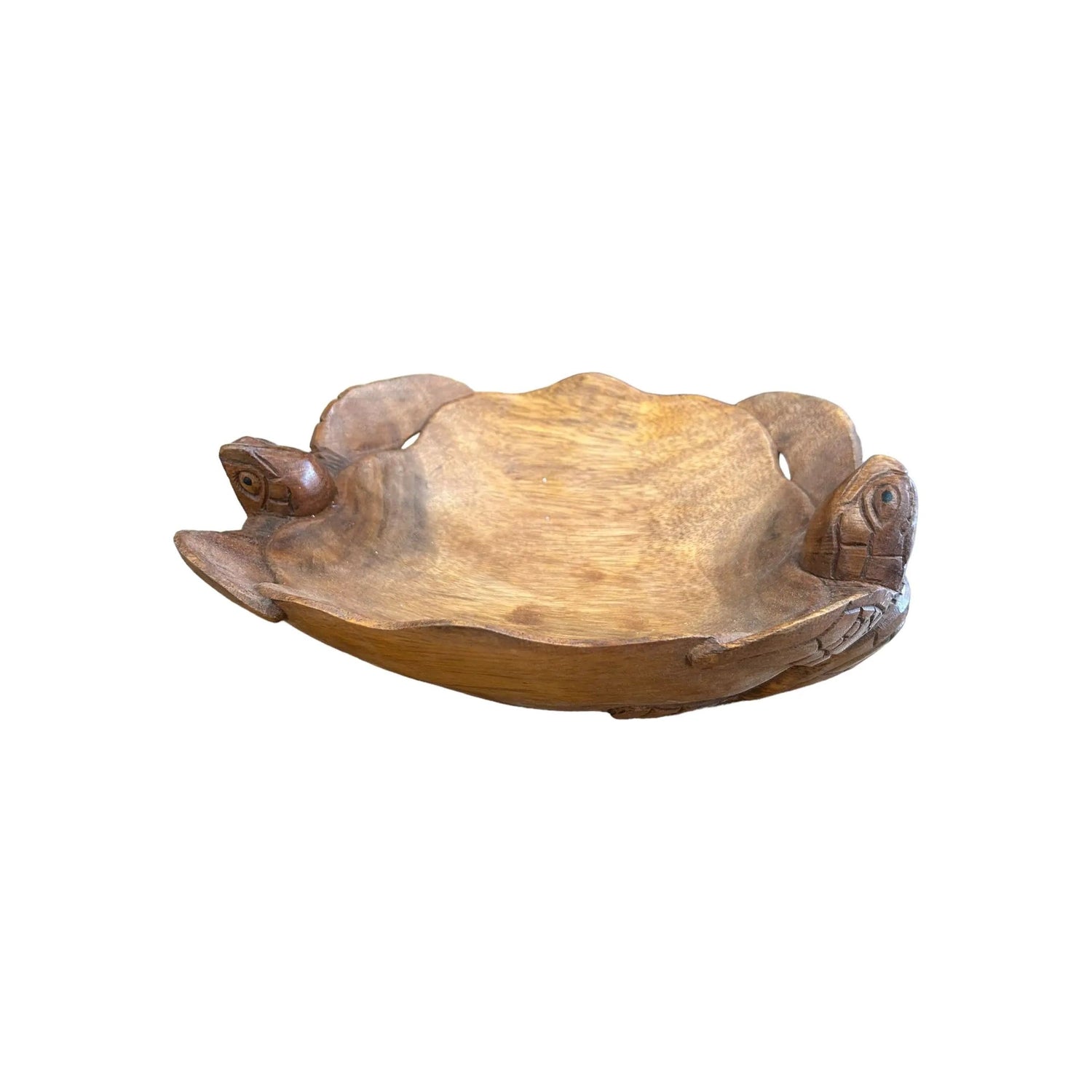 Teak Bowl with 2 Turtles Broward Design Center