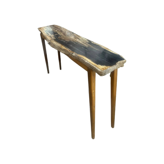 Petrified Wood Console Table Broward Design Center