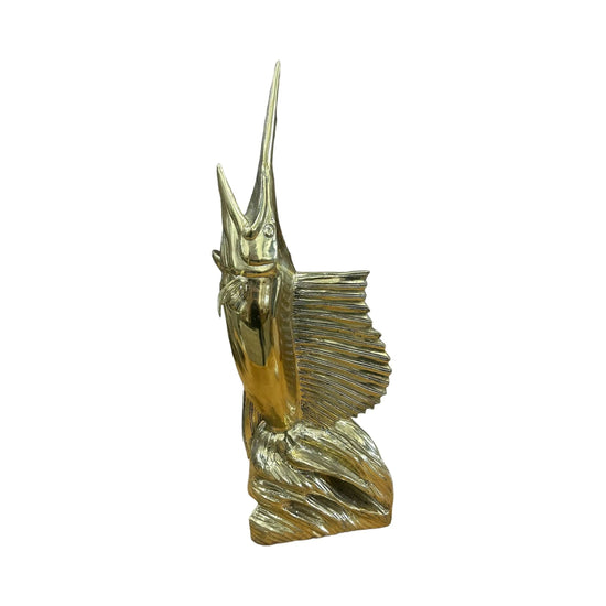 Solid Brass Gold Sailfish Broward Design Center