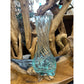 Glass Vase on a Teak Stand Broward Design Center