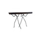 Suar Slab Waterfall Dining Table w/custom Metal Supporters Anteak