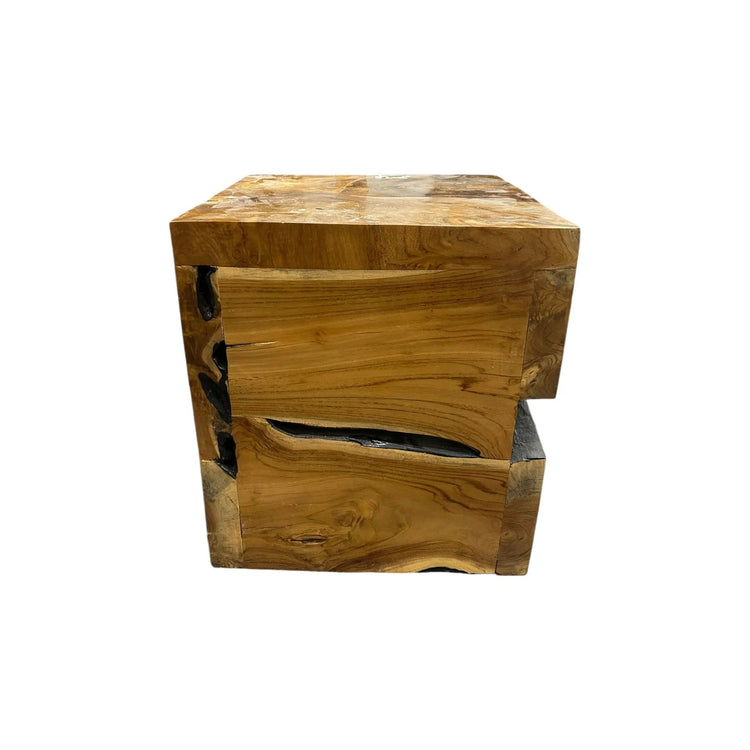 Teak Root Mosaic Side Table Broward Design Center