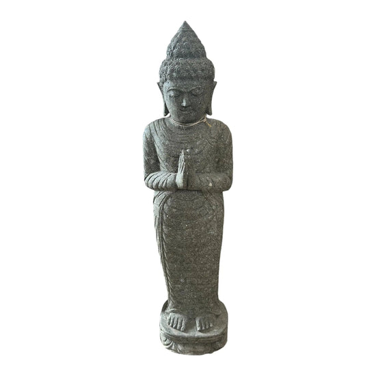 Standing Buddha River Stone 40” Broward Design Center