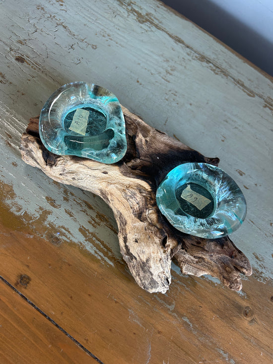 Double Glass Candle on Wood