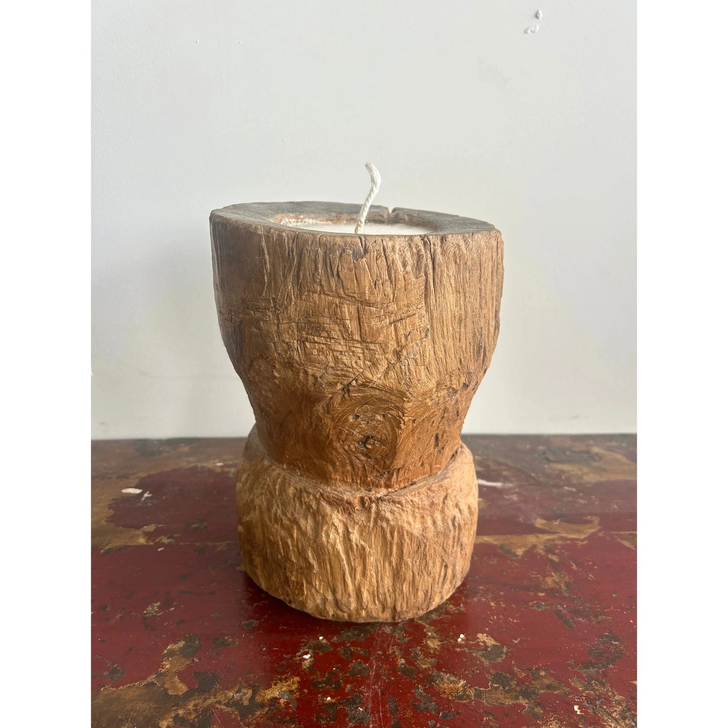 Candle in Natural Teak Broward Design Center