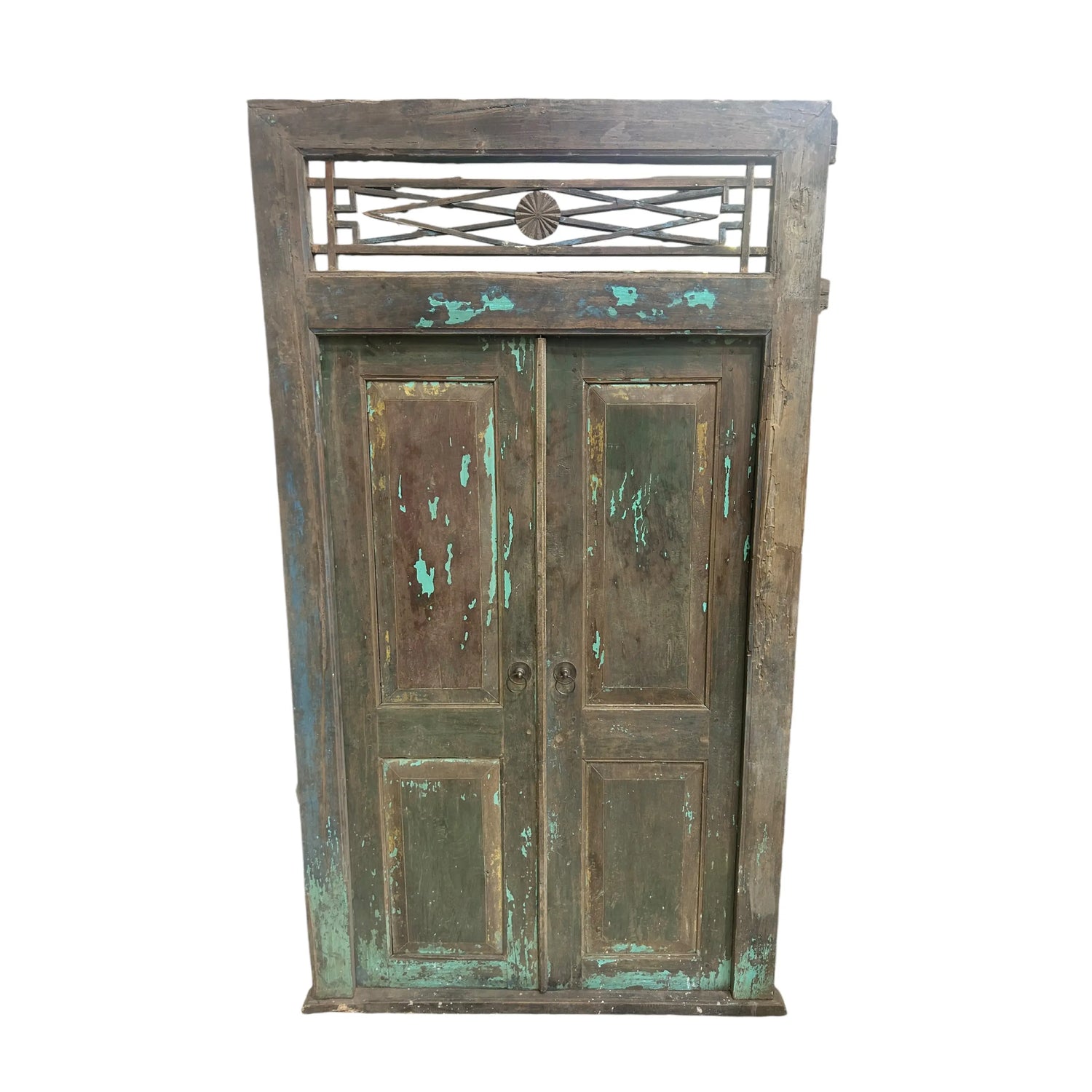 Distressed Green Indian Door Broward Design Center